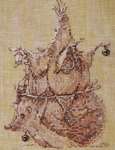 Click/tap for more details of The Hedgehog (cross stitch) by Nimue Fee Main