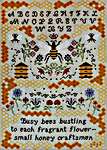 Click/tap for more details of The Honey Craftsmen Sampler (cross stitch) by Stitchy Prose