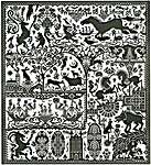 Click/tap for more details of The House of Fun (cross stitch) by Long Dog Samplers