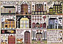 Click for more details of The Houses at Hawk Run Hollow (cross stitch) by Carriage House Samplings