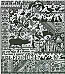 Click/tap for more details of The Jaws of Hell (cross stitch) by Long Dog Samplers