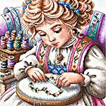Click/tap for more details of The Little Artisan (cross stitch) by AVA Stitch