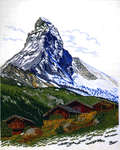 Click/tap for more details of The Matterhorn (cross stitch) by Eva Rosenstand