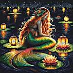 Click/tap for more details of The Mermaid's Sanctuary (cross stitch) by AVA Stitch