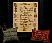 Click/tap for more details of The Needlework Of Oscar Topsfield (cross stitch) by Hands Across the Sea Samplers