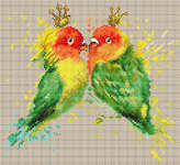 Click for more details of The Parrots (cross stitch) by Luca - S