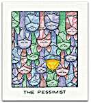 Click for more details of The Pessimist (cross stitch) by Peter Underhill