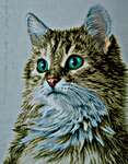 Click for more details of The Purrfect Stare (cross stitch) by Lanarte