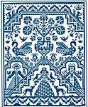 Click/tap for more details of The Queen of Hearts (cross stitch) by Long Dog Samplers