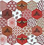 Click/tap for more details of The Quilted Bees (cross stitch) by Long Dog Samplers