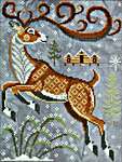 Click for more details of The Reindeer (cross stitch) by Cottage Garden Samplings