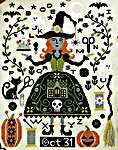Click/tap for more details of The Stitch Witch (cross stitch) by Tiny Modernist