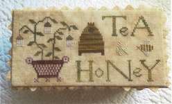 Click/tap for more details of The Tea Box (cross stitch) by Lucy Beam