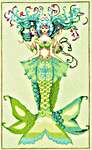 Click/tap for more details of The Three Mermaids (cross stitch) by Mirabilia Designs