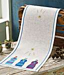 Click/tap for more details of The Three Wise Men Christmas Table Runner (cross stitch) by Permin of Copenhagen