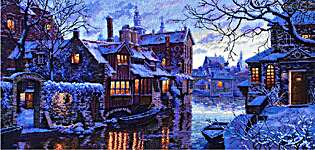 Click/tap for more details of The Venice of the North (cross stitch) by Merejka