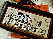 Click/tap for more details of The Witch Next Door (cross stitch) by Primrose Cottage Stitches