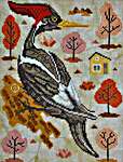 Click for more details of The Woodpecker (cross stitch) by Cottage Garden Samplings