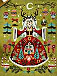 Click for more details of The Yule Goddess (cross stitch) by Tiny Modernist