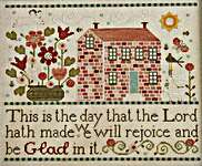 Click/tap for more details of This Is The Day! (cross stitch) by Plum Street Samplers