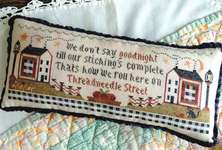 Click/tap for more details of Threadneedle Street (cross stitch) by Annie Beez Folk Art