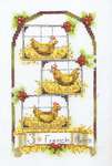 Click for more details of Three French Hens (cross stitch) by Nora Corbett