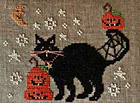 Click/tap for more details of Three Jacks And Cat (cross stitch) by Stitches by Ethel