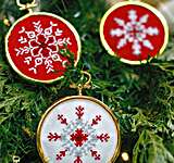 Click for more details of Three Snowflake Christmas Decorations (cross stitch) by Vervaco