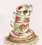 Click for more details of Three Stacked Cups (cross stitch) by Luca - S