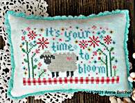 Click for more details of Time to Bloom (cross stitch) by Annie Beez Folk Art