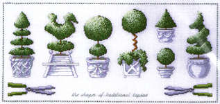 Click for more details of Topiary Pots (cross stitch) by Permin of Copenhagen
