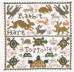 Click/tap for more details of Tortoise & the Hare (cross stitch) by The Prairie Schooler