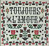 Click/tap for more details of Toujours L'amour (Always Love) (cross stitch) by Monticello Stitches