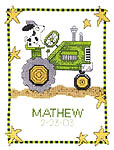 Click for more details of Tractor Birth (cross stitch) by Imaginating