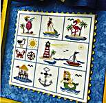 Click/tap for more details of Tray Display Summer (cross stitch) by Anabella's