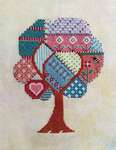 Click/tap for more details of Tree Crazy Spring (cross stitch) by Carolyn Manning