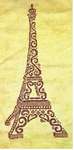 Click for more details of Tribal Eiffel Tower (cross stitch) by White Willow Stitching