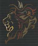 Click/tap for more details of Tribal Lion (cross stitch) by DoodleCraft Design