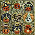 Click for more details of Trick Or Treat (cross stitch) by Cottage Garden Samplings