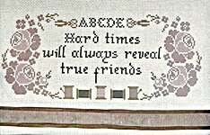 Click for more details of True Friends (cross stitch) by Twin Peak Primitives