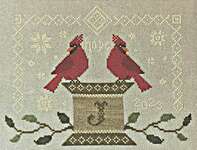 Click for more details of Twin Cardinals (cross stitch) by Crafty Bluebonnet