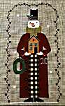 Click/tap for more details of Twin Peak Snowman 2020 (cross stitch) by Twin Peak Primitives