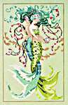 Click/tap for more details of Twisted Mermaids (cross stitch) by Mirabilia Designs