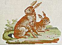 Click/tap for more details of Twitching Noses (cross stitch) by Mojo Stitches