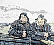 Click for more details of Two Fisherman (cross stitch) by Permin of Copenhagen