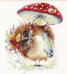 Click for more details of Umbrella For Owl (cross stitch) by Oven Company