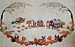 Click/tap for more details of Un Cuore In Fattoria (Heart on the Farm) (cross stitch) by Serenita di Campagna