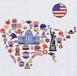 Click for more details of USA Map (cross stitch) by Marie Coeur
