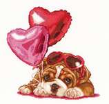 Click for more details of Valentine Puppy (cross stitch) by Thea Gouverneur