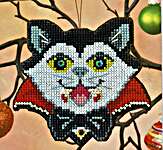 Click for more details of Vam-Purr Halloween Ornament (cross stitch) by Satsuma Street